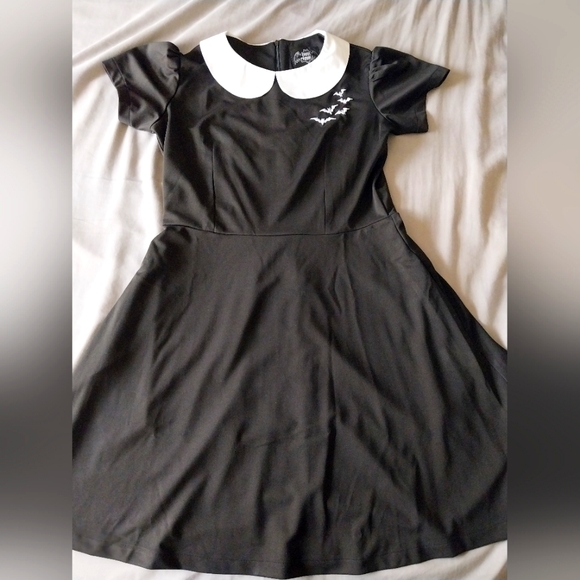 Sourpuss Ghoul Trouble round collar bats goth dress - Picture 7 of 12